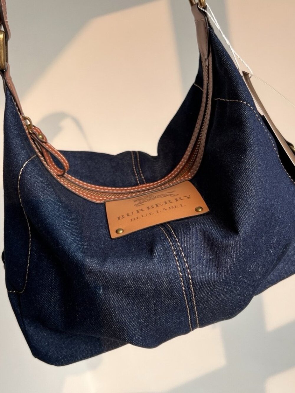 Burberry Denim Bag Blue Label Vintage Japan Exclusive